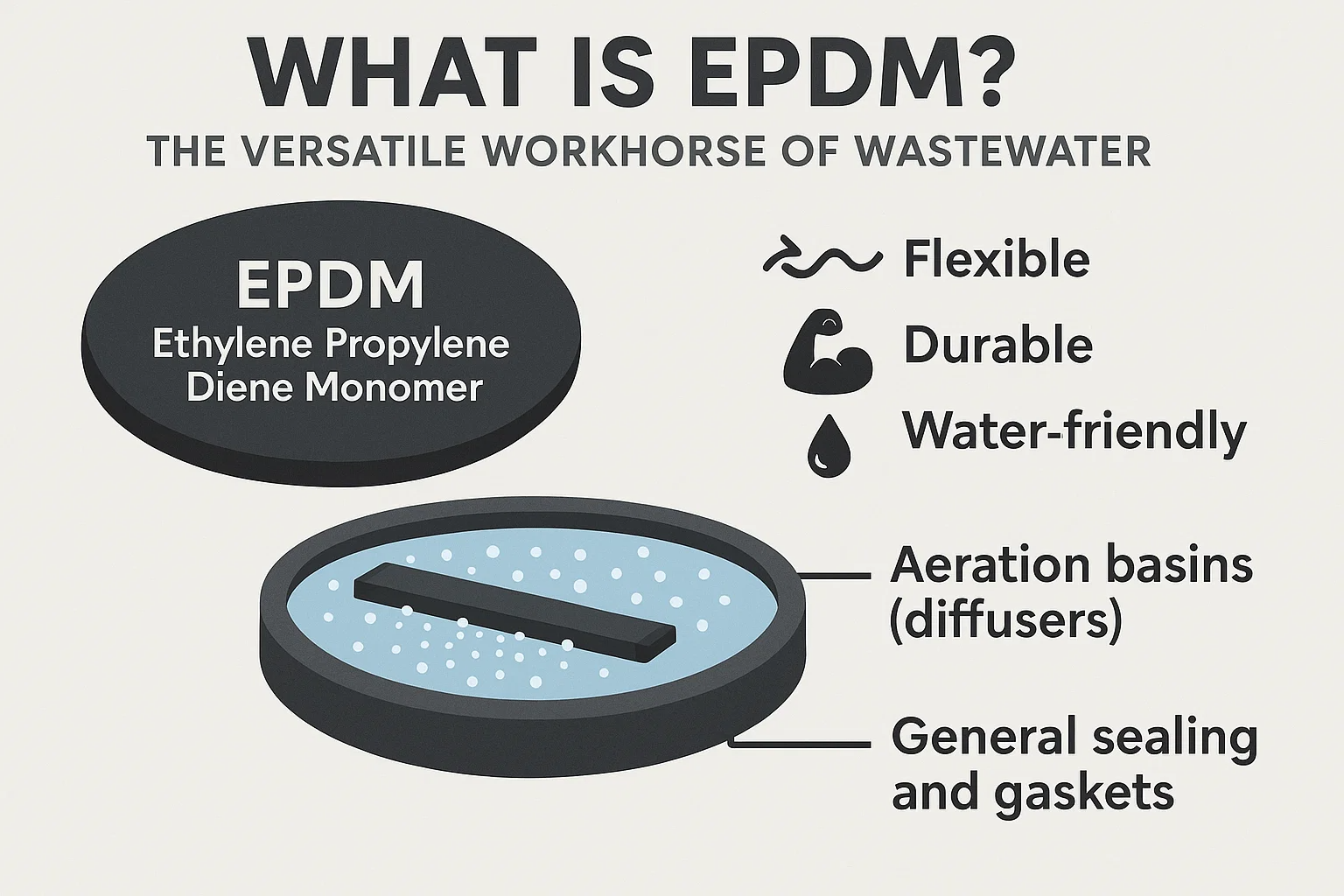 EPDM مقابل أغشية PTFE: دليل شامل لمعالجة مياه الصرف الصحي